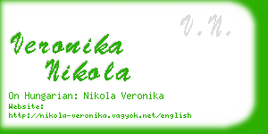 veronika nikola business card